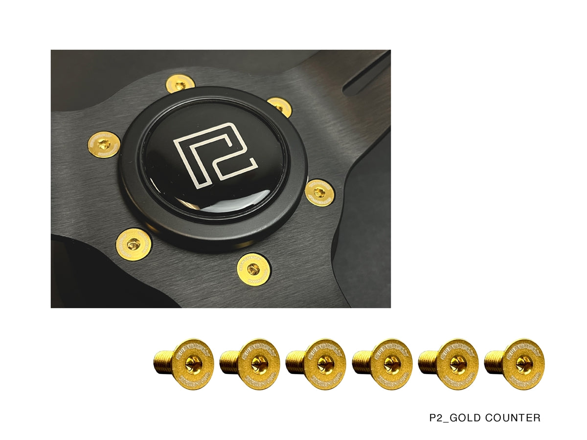 P2M COMPETITION STEERING WHEEL : 340MM DEEP CORN SUEDE