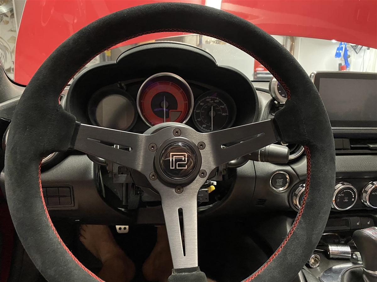 P2M COMPETITION STEERING WHEEL : 340MM DEEP CORN SUEDE