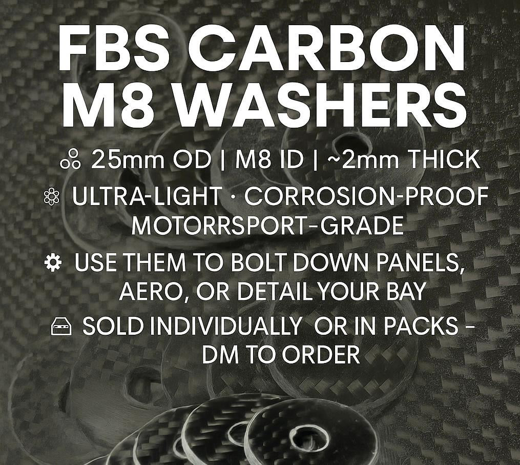 FBS Carbon M8 Washers (10 minimum)