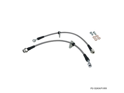 P2M HONDA S2000 YEAR 2000-03 (AP1) / 2004-05 (AP2) REAR STEEL BRAIDED BRAKE LINES