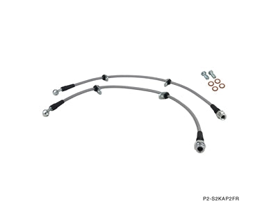 P2M HONDA S2000 YEAR 2006-08 (AP2) FRONT STEEL BRAIDED BRAKE LINES