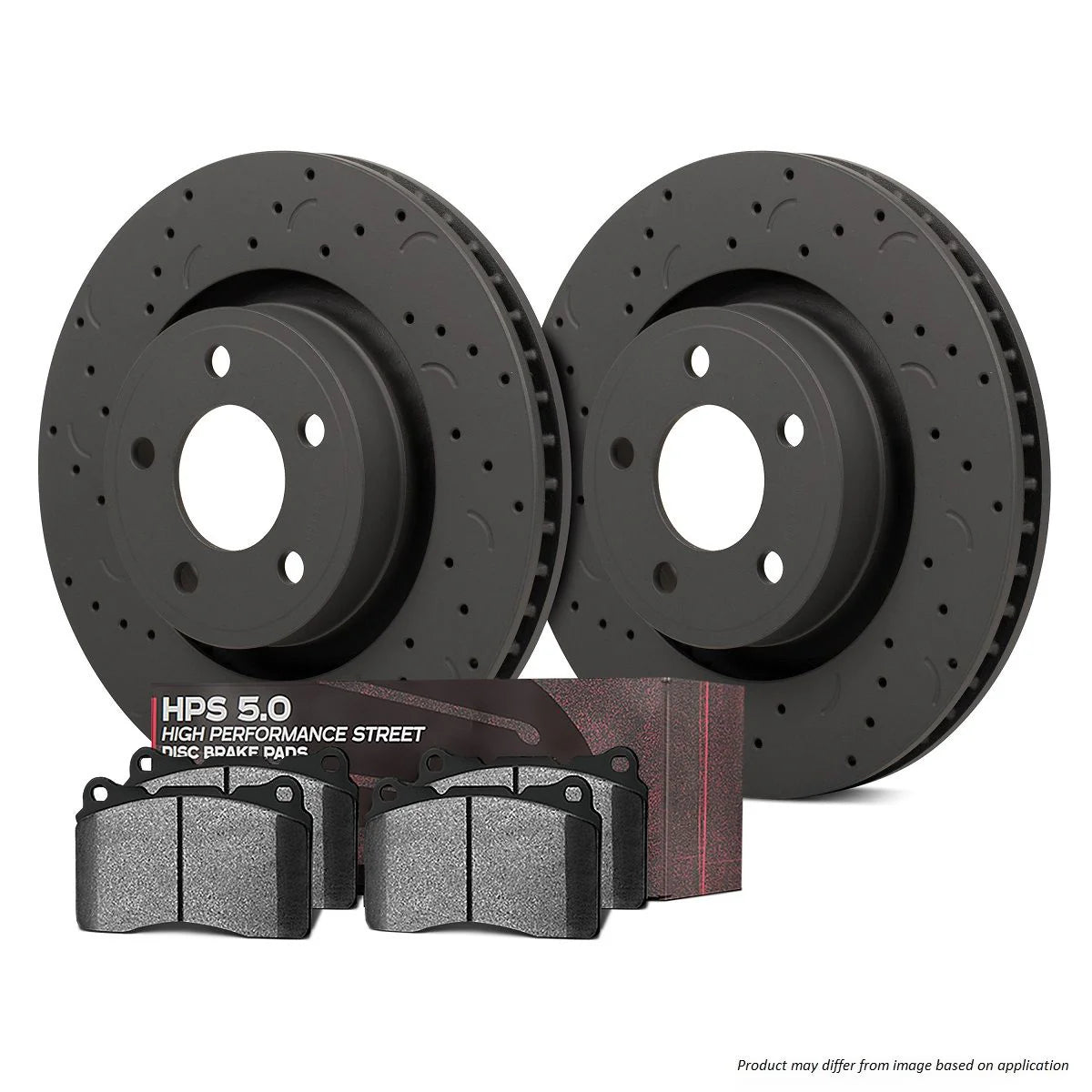 Hawk Performance Talon Cross-Drilled and Slotted and 5.0 Brake Pad Kit Rear