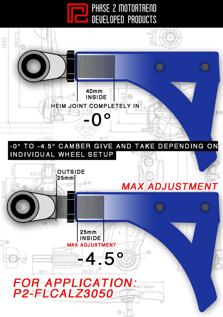 P2M LEXUS SC300/400 (1991-00) ADJUSTABLE FRONT LOWER CONTROL ARMS