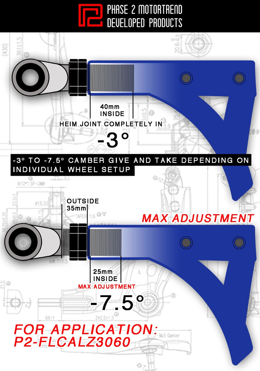 P2M LEXUS SC300/400 (1991-00) ADJUSTABLE FRONT LOWER CONTROL ARMS