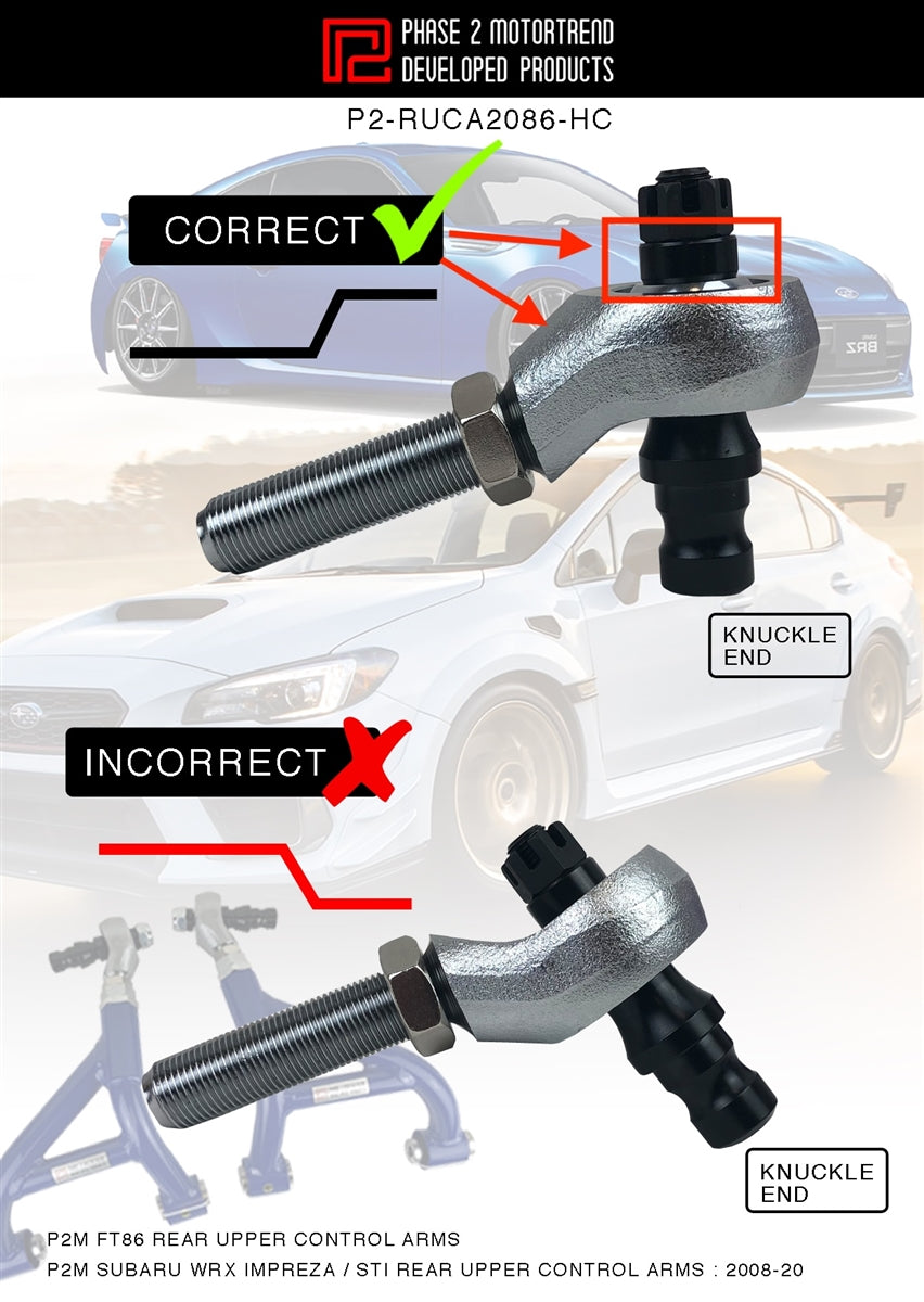 P2M FT86 REAR UPPER CONTROL ARMS (NEGATIVE CAMBER)