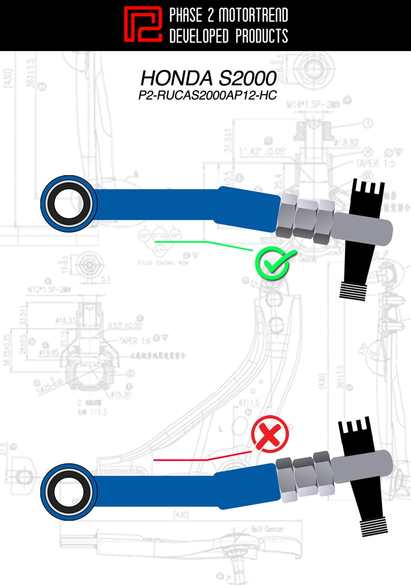 P2M HONDA S2000 REAR UPPER CONTROL ARMS (AP1/AP2)