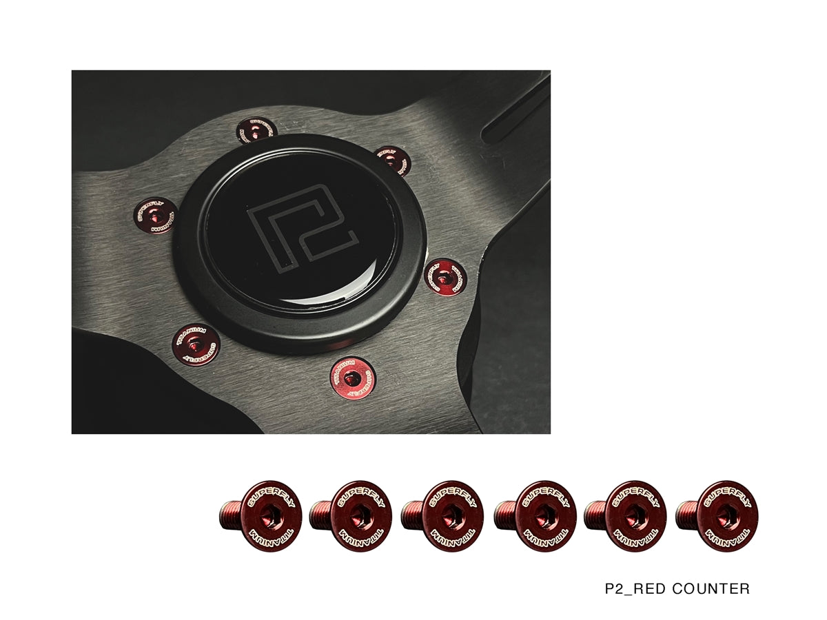 P2M COMPETITION STEERING WHEEL : 340MM DEEP CORN LEATHER