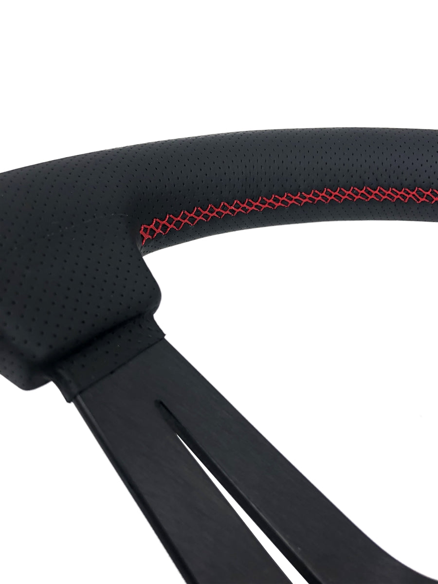 P2M COMPETITION STEERING WHEEL : 340MM DEEP CORN LEATHER