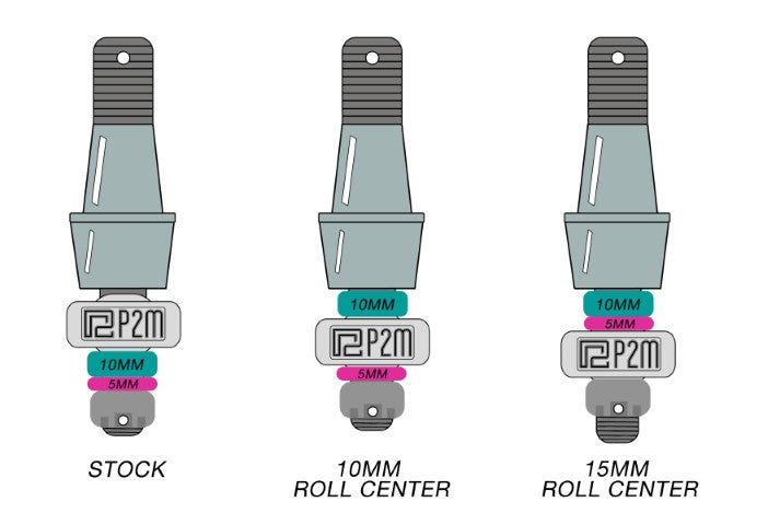 P2M COMBINATION : OFFSET RACK SPACER KIT + INNER TIE ROD + PRO TYPE OUTER TIE ROD COMBO